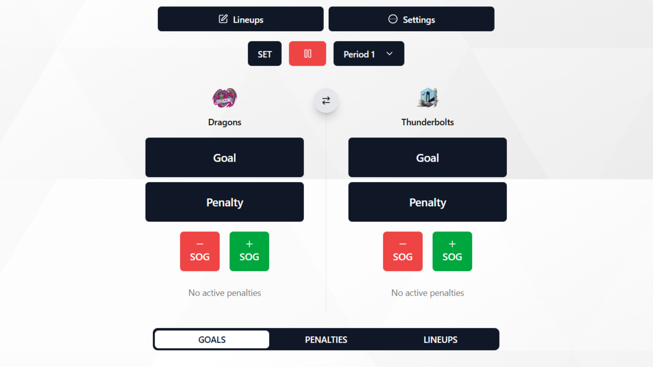 Digital Scoring - Live digital scoring for hockey games where anyone can follow the action in real time....